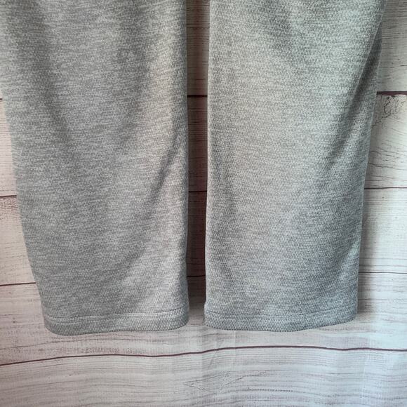 Adidas Light Gray Athletic Climawarm Pants Wide Leg Mesh Lined Drawstring Size L - Picture 15 of 16